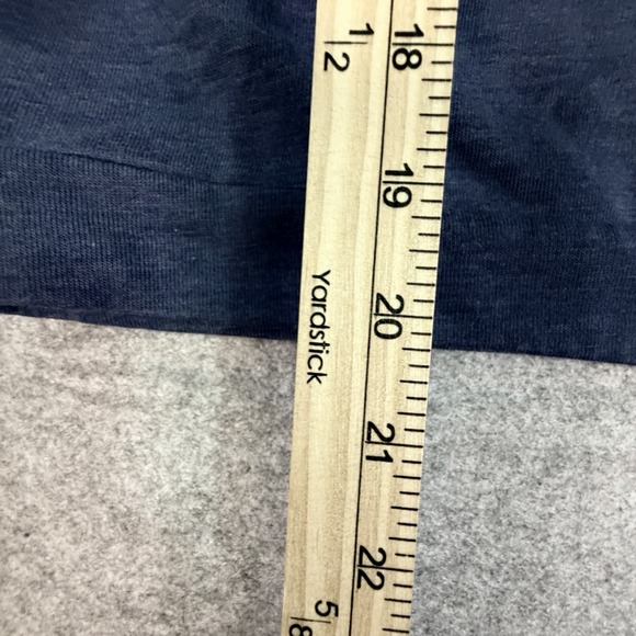 Womens Crewneck Sweatshirt Navy Blue Heathered Pullover Large Quiet Luxury Cozy - Picture 5 of 6